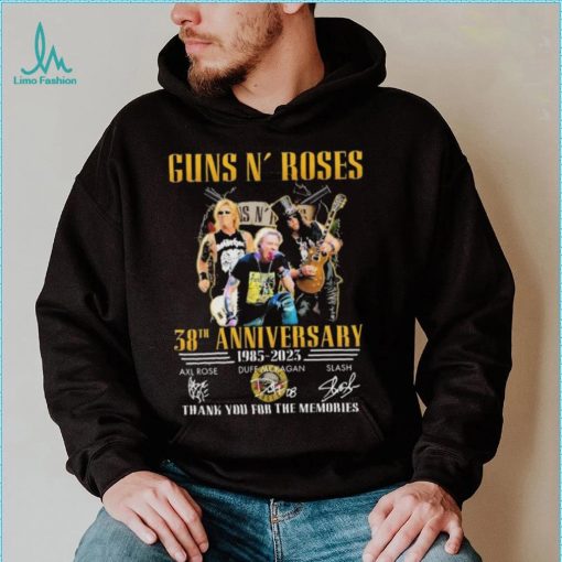 Guns N’ Roses 38th Anniversary 1985 2023 Thank You For The Memories Signatures Shirt