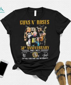 Guns N’ Roses 38th Anniversary 1985 2023 Thank You For The Memories Signatures Shirt