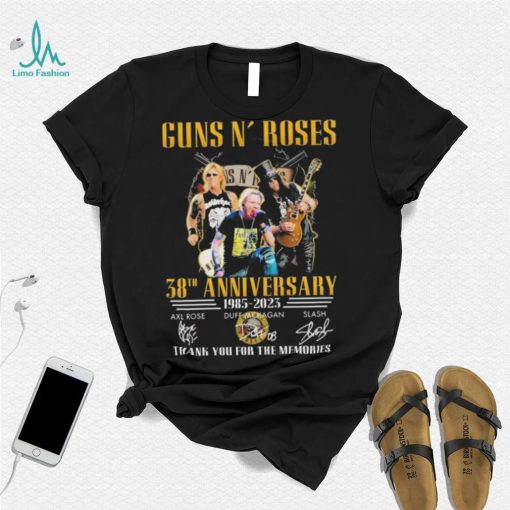 Guns N’ Roses 38th Anniversary 1985 2023 Thank You For The Memories Signatures Shirt