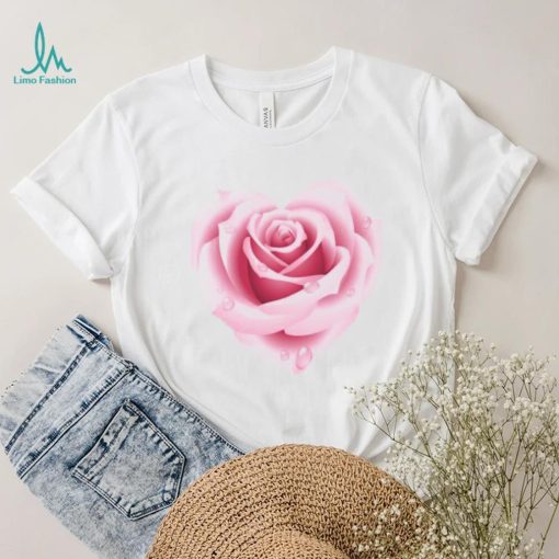 Happy Valentine’s Day heart rose T shirt