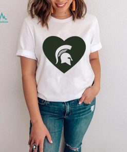 Heart Love Michigan State Spartan Strong Shirt