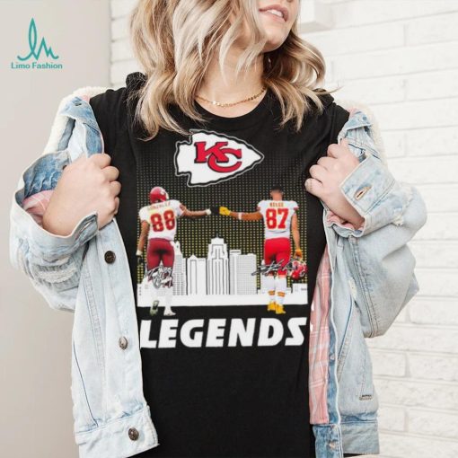 Kansas City Chiefs Legend Tony Gonzalez And Travis Kelce Signatures Shirt