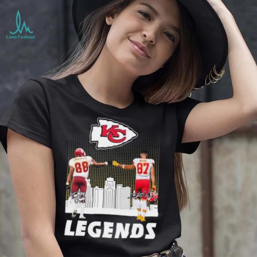 Kansas City Chiefs Legend Tony Gonzalez And Travis Kelce Signatures Shirt