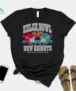 Kelce Bowl 2023 New Heights With Travis and Jason Kelce helmet shirt