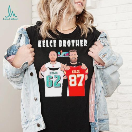 Kelce Brothers Jason Kelce Vs Travis Kelce Lvii Super Bowl Shirt