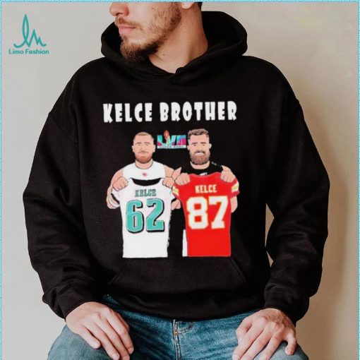 Kelce Brothers Jason Kelce Vs Travis Kelce Lvii Super Bowl Shirt