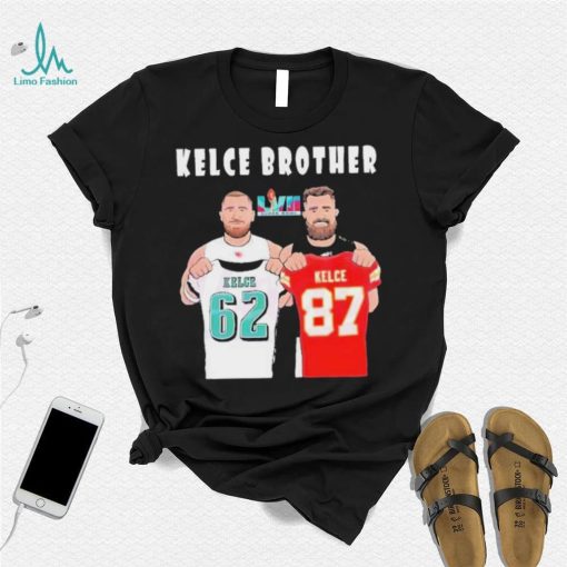 Kelce Brothers Jason Kelce Vs Travis Kelce Lvii Super Bowl Shirt