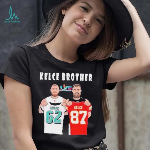 Kelce Brothers Jason Kelce Vs Travis Kelce Lvii Super Bowl Shirt