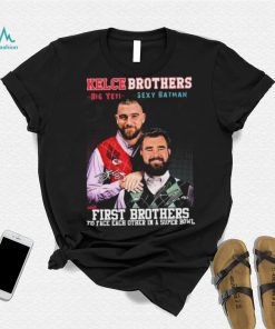 Kelce Brothers The First Brother Players To Face Each Other 2023 Signatures Shirt