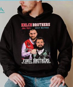 Kelce Brothers The First Brother Players To Face Each Other 2023 Signatures Shirt