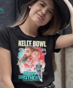 Kelce bowl first brothers to face each other in a super bowl Jason Kelce Travis Kelce signatures shirt