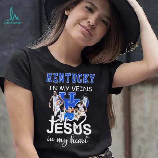 Kentucky Wildcats Basketball In My Veins Jesus In My Heart Shirt
