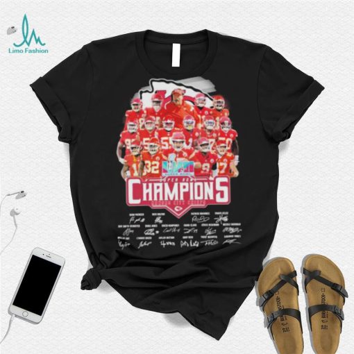 LVII Super bowl champions Kansas city chiefs football signatures shirt