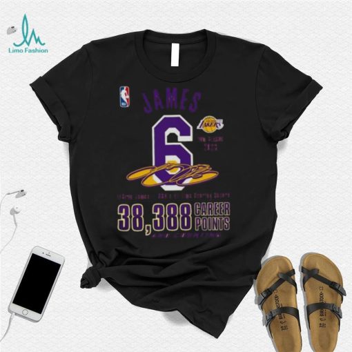 LeBron James 20th 2023 season NBA’s All time 38,388 Career Points and counting shirt