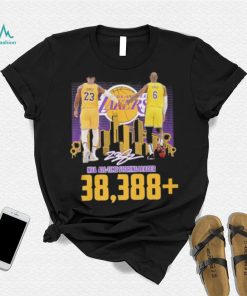 Los Angeles Lakers NBA All time scoring leader 38,388 James signature shirt