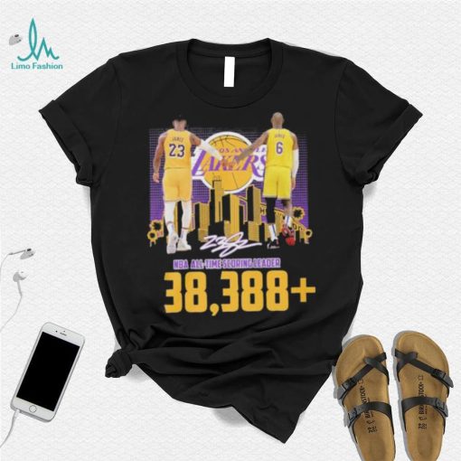 Los Angeles Lakers NBA All time scoring leader 38,388 James signature shirt