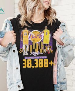 Los Angeles Lakers NBA All time scoring leader 38,388 James signature shirt