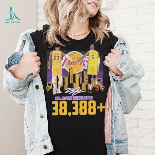 Los Angeles Lakers NBA All time scoring leader 38,388 James signature shirt