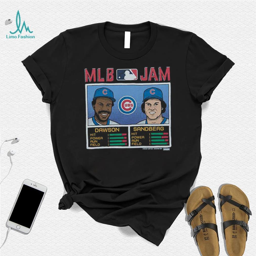 MLB Jam Chicago Cubs Andre Dawson & Ryne Sandberg Shirt - Limotees