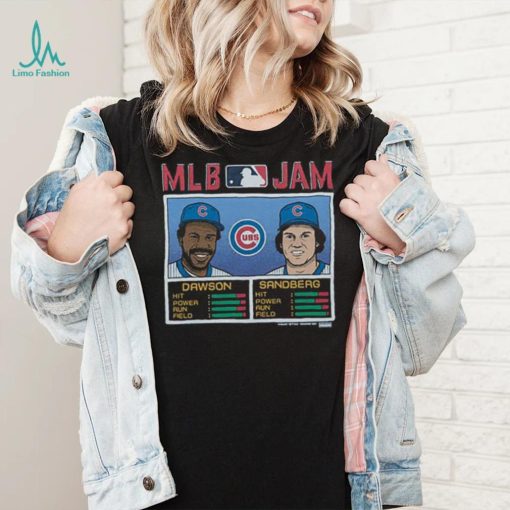 MLB Jam Chicago Cubs Andre Dawson & Ryne Sandberg Shirt