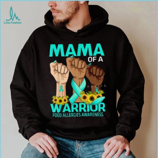 Mama Of A Warrior Food Allergies Awareness Sunflower T Shirt