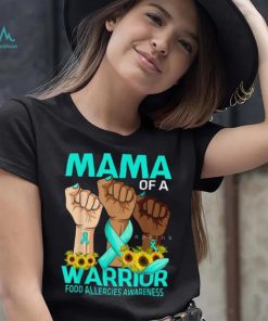 Mama Of A Warrior Food Allergies Awareness Sunflower T Shirt