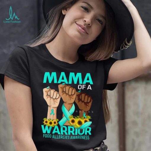 Mama Of A Warrior Food Allergies Awareness Sunflower T Shirt