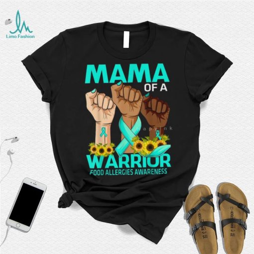 Mama Of A Warrior Food Allergies Awareness Sunflower T Shirt