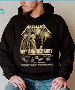 Metallic 42nd anniversary 1981 2023 tahnk you for the memories signatures shirt