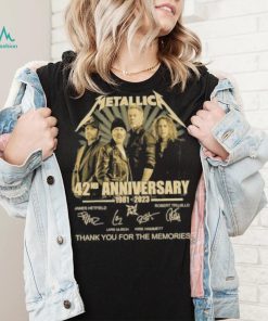 Metallic 42nd anniversary 1981 2023 tahnk you for the memories signatures shirt