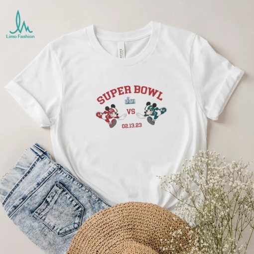 Mickey Mouse Eagles Vs Chiefs Super Bowl Lvii Shirt