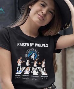 Minnesota Timberwolves Raised By Wolves Abbey Road Signatures Shirt