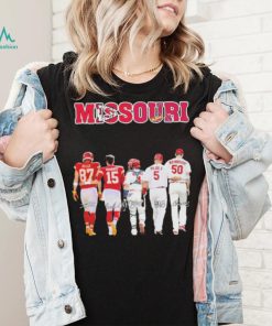 Missouri Sports Teams Kelce Mahomes Molina Pujols And Wainwright Signatures Shirt