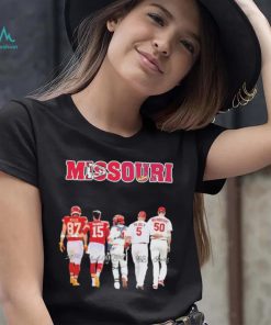 Missouri Sports Teams Kelce Mahomes Molina Pujols And Wainwright Signatures Shirt