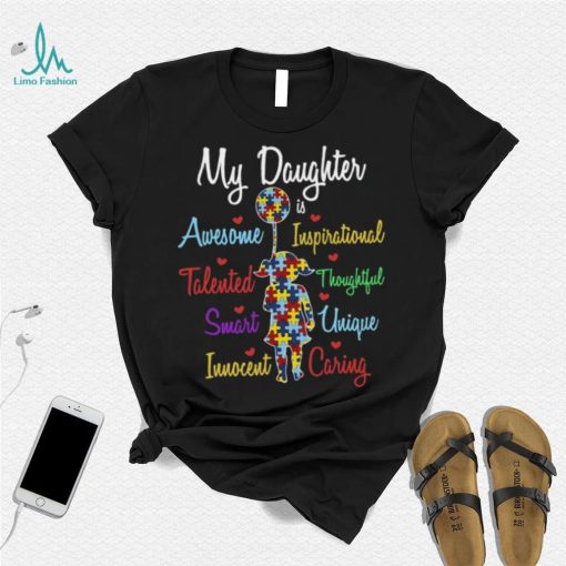 My Daughter Autism Awareness Cute Autism Elephant T Shirt