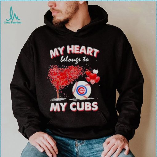 My heart belongs to my chicago cubs T shirt