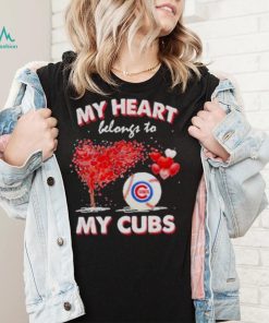 My heart belongs to my chicago cubs T shirt