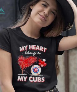 My heart belongs to my chicago cubs T shirt