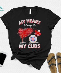 My heart belongs to my chicago cubs T shirt