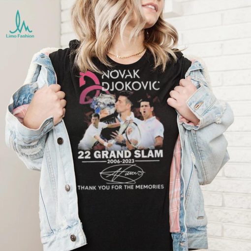 Novak Djokovic 22 Grand Slam 2006 – 2023 Thank You For The Memories T Shirt