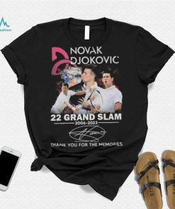 Novak Djokovic 22 Grand Slam 2006 – 2023 Thank You For The Memories T Shirt