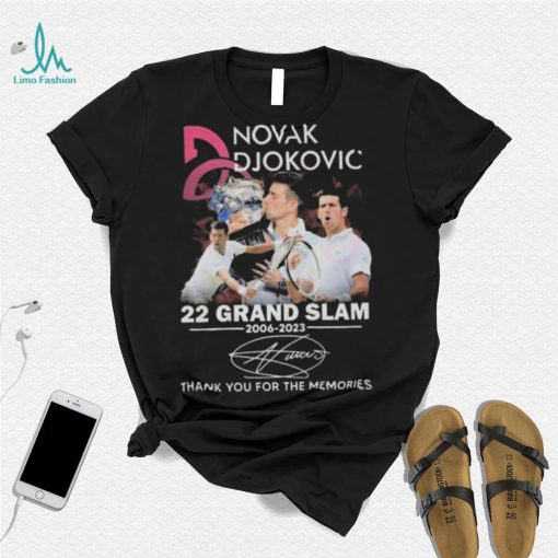 Novak Djokovic 22 Grand Slam 2006 – 2023 Thank You For The Memories T Shirt