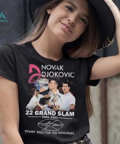 Novak Djokovic 22 Grand Slam 2006 – 2023 Thank You For The Memories T Shirt