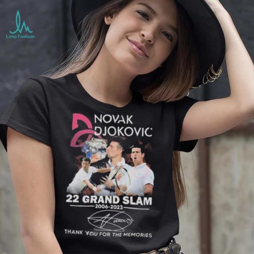 Novak Djokovic 22 Grand Slam 2006 – 2023 Thank You For The Memories T Shirt