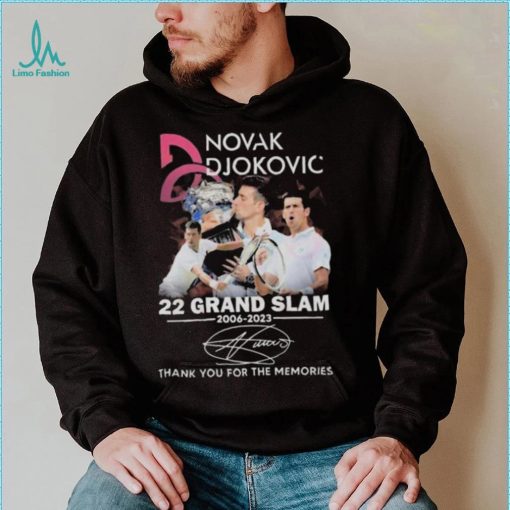 Novak Djokovic 22 Grand Slam 2006 – 2023 Thank You For The Memories T Shirt