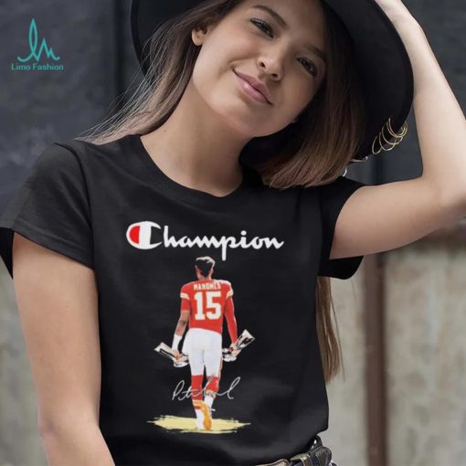 Official Champion Patrick Mahomes Kansas City Chiefs Signature Shirt