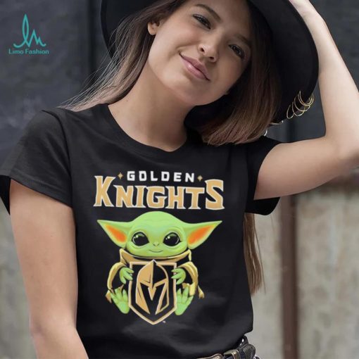 Official Star Wars Baby Yoda Hug Golden Knights 2021 T Shirt