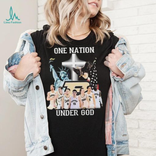 One Nation Under God Purdue Boilermakers Basketball Shirt