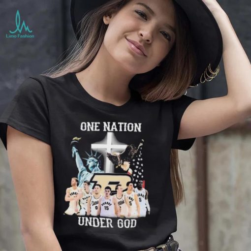 One Nation Under God Purdue Boilermakers Basketball Shirt