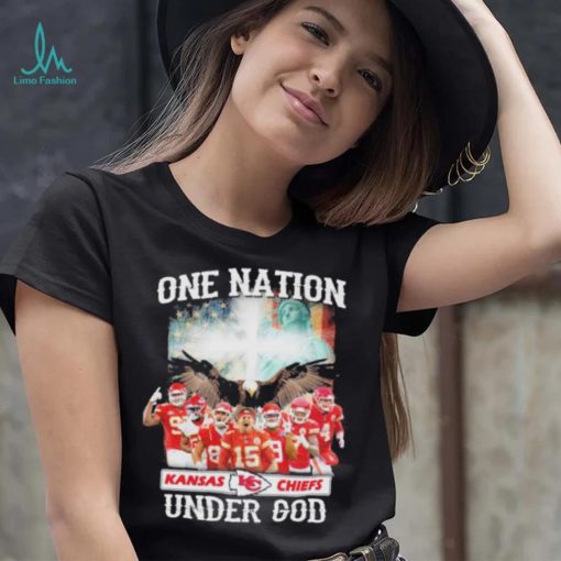 One nation Kansas city Chiefs under god America flag shirt